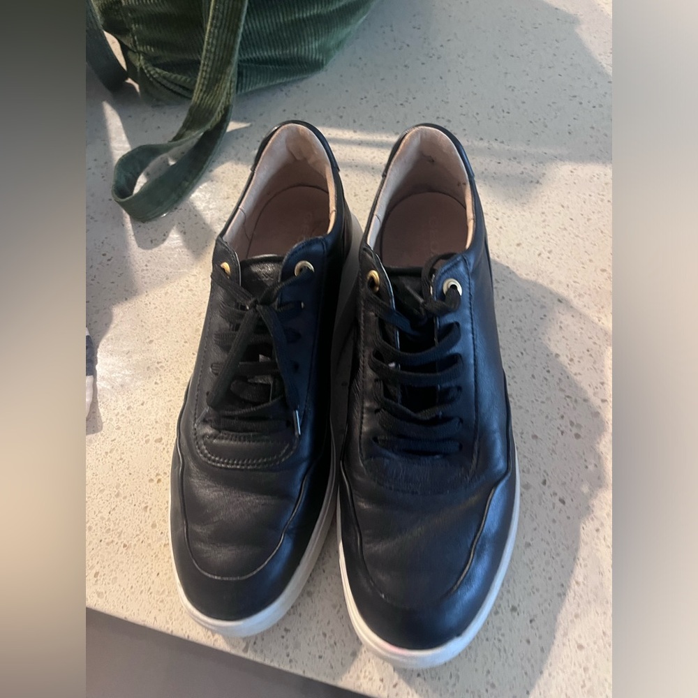 GEOX black leather sneakers